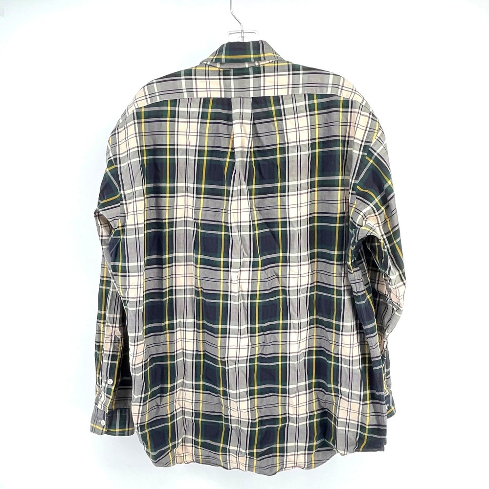 Ralph Lauren Blake Tartan Plaid Button Shirt Mens Large Green Yellow - Picture 4 of 9
